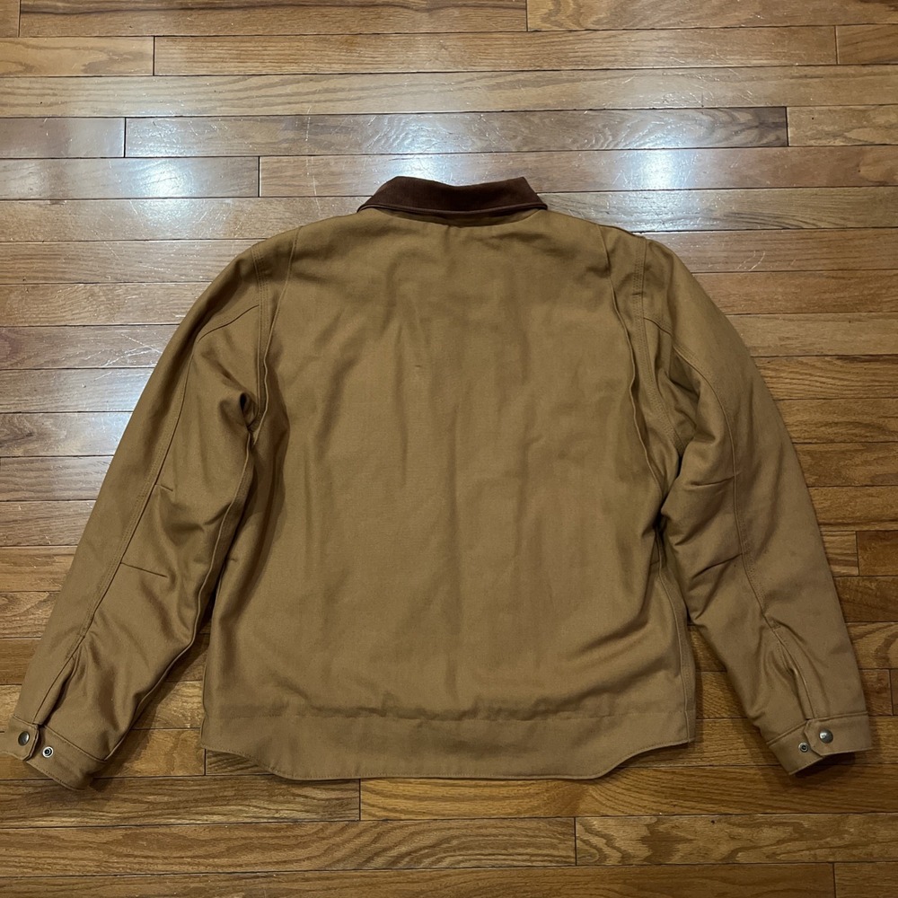 Carhartt Detroit Jacket 103828 Brown Duck Canvas Blanket Lined Mens Large - Picture 14 of 16